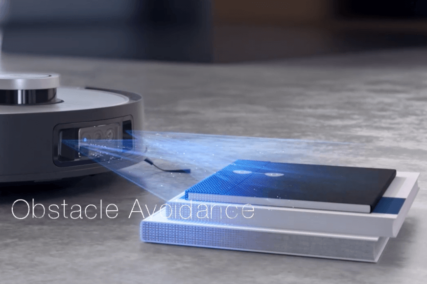 Die Funktionsweise der Objekterkennung des Ecovacs Deebot X1 Turbo ist zu sehen.